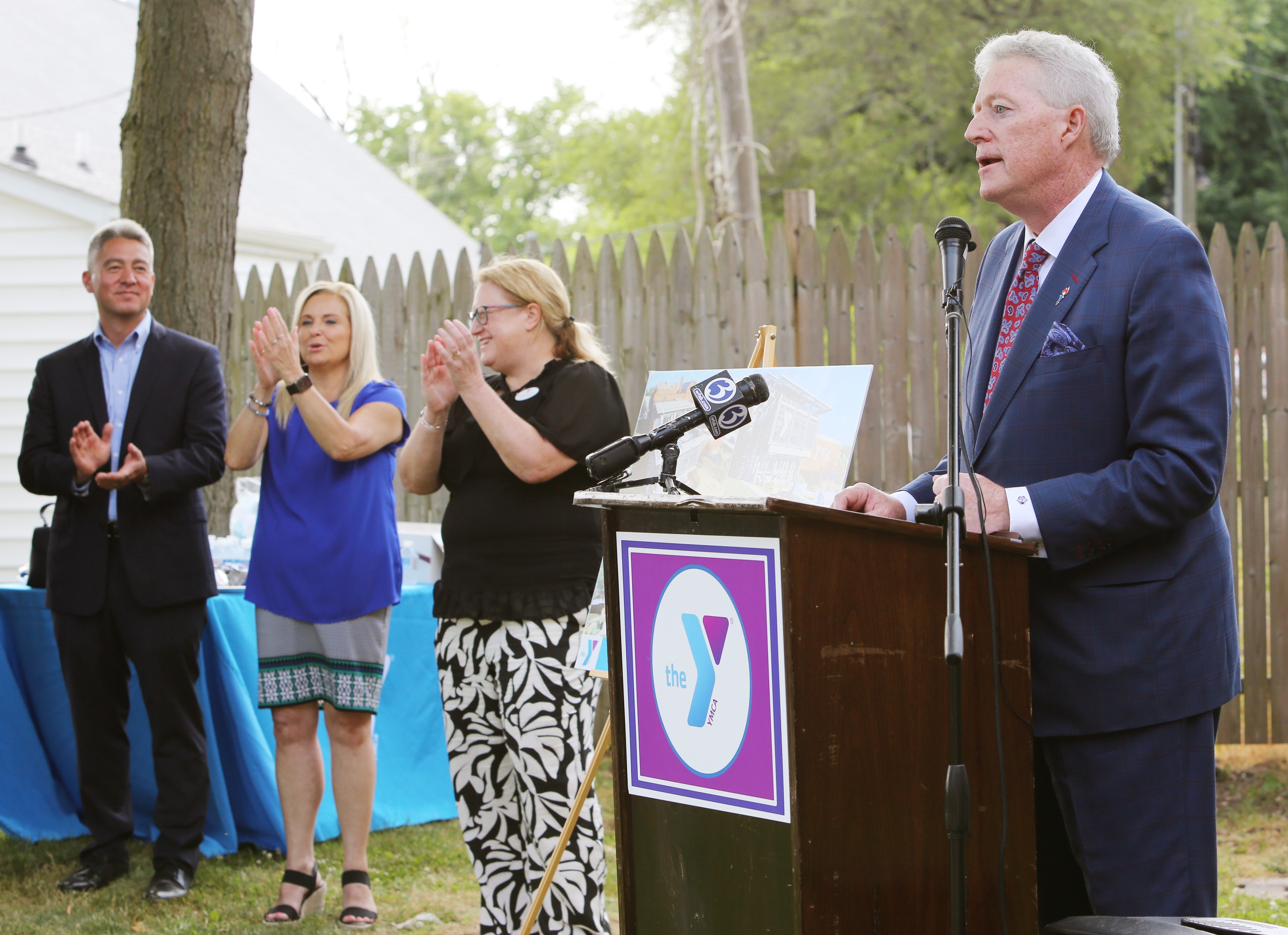 Middlesex YMCA - David Speaking Liberty Bank CEO speaking at podium